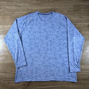 Peter Milllar Men's Aurora Performance Long Sleeves Blue T-Shirt Size XL